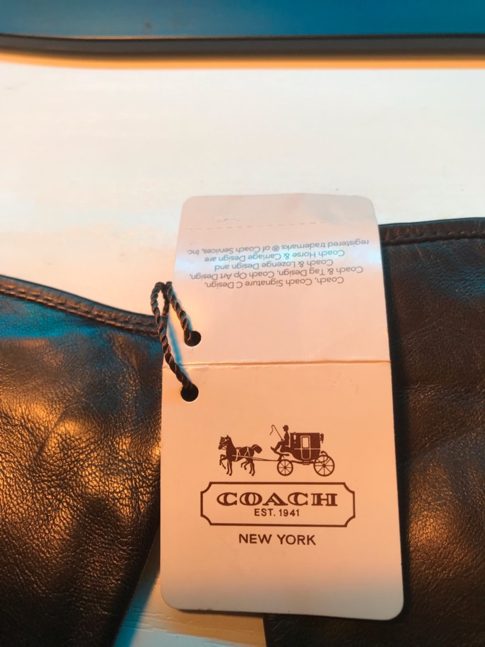 Coach 83874 Women’s Ocelot Haircalf Silk Lined Leather Gloves NWT Sz 7.5 - Picture 8 of 12